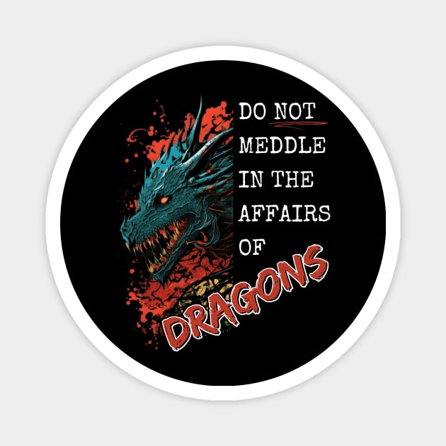 Do Not Meddle In The Affairs Of Dragons Magnet by ArtVeldan